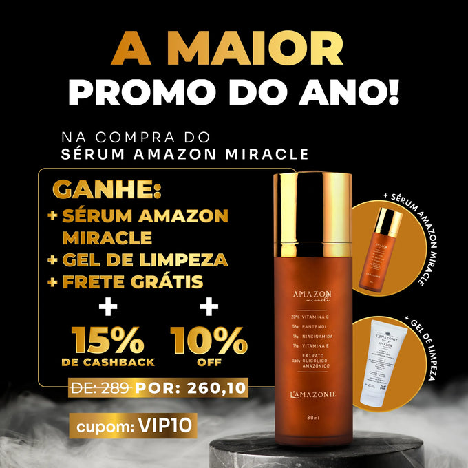Compre Sérum Clareador Vitamina C20 e ganhe outro + Gel de limpeza de presente!